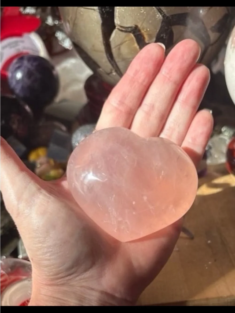 Mozambique Rose Quartz Heart